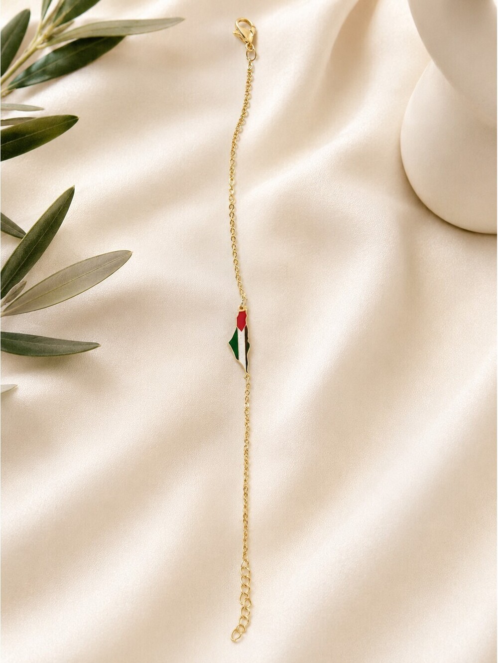 Palestine Map Bracelet